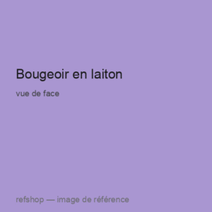 Bougeoir en laiton, vue de face