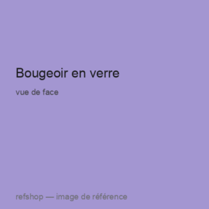 Bougeoir en verre, vue de face